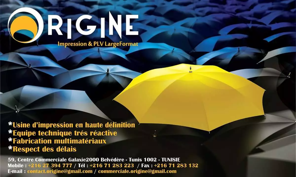 ORIGINE - IMPRESSION & PLV LARGE FORMAT - LA SOUKRA ARIANA