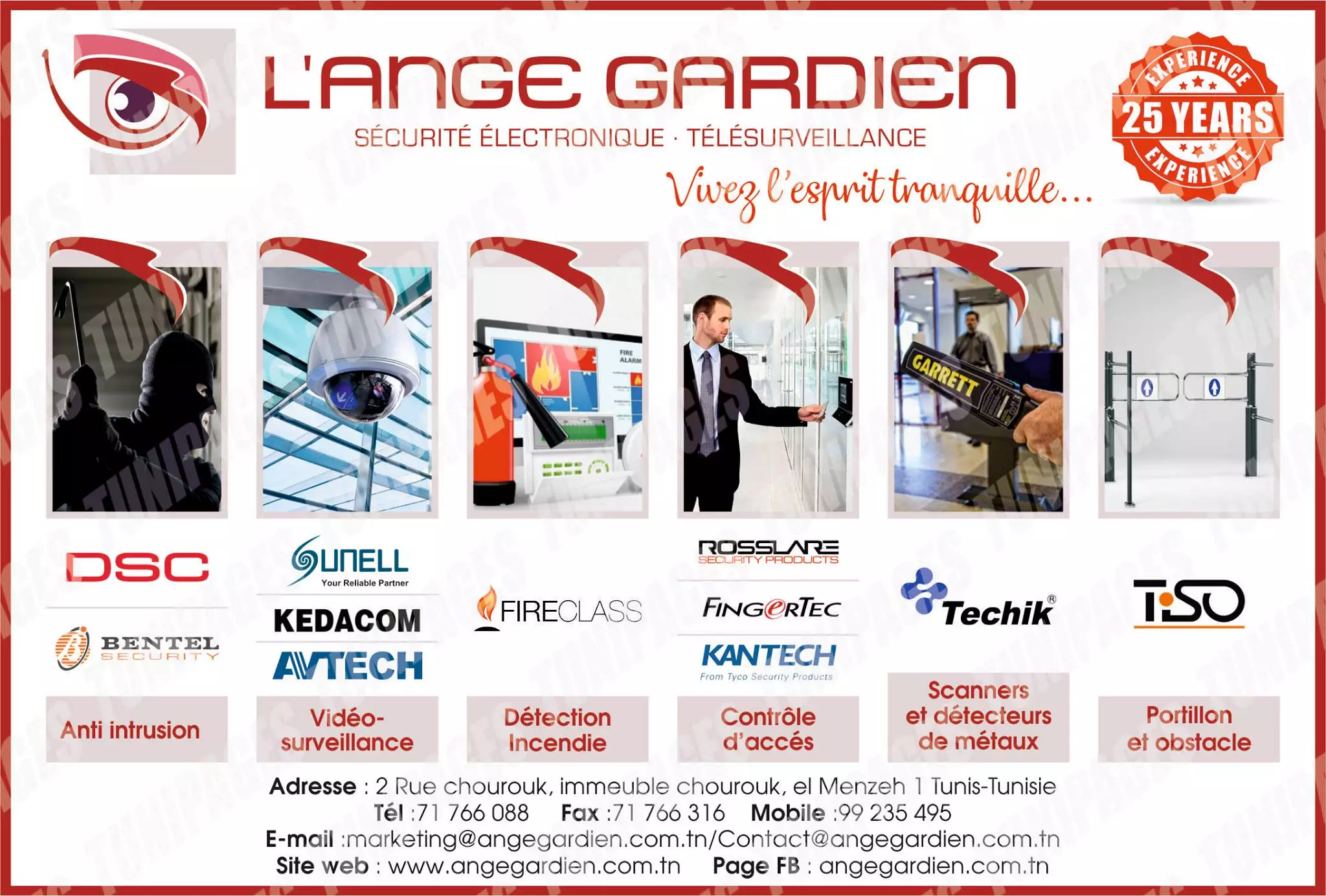 L'ANGE GARDIEN - SECURITE ELECTRONIQUE - EL MENZAH I TUNIS